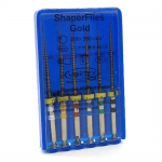 ShaperFiles GOLD .06 #15-40, 25 мм, Ni-Ti інструмент для машинної обробки кореневих каналів з підвищеною зносостійкістю, 6шт