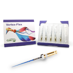 Vortex FLEX, 15/03, 25 mm, system of machine nickel-titanium profiles for curved channels, 6 pcs