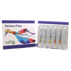 Vortex FLEX, assorted 20/10-25/06, 31 mm, system of machine nickel-titanium profiles for curved channels, 6 pcs