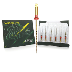 Vortex PRO, E2 25/04, 25 mm, system of machine nickel-titanium profiles for all types of channels, 6 pcs