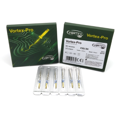 Vortex PRO, 35/04, 25 mm, system of machine nickel-titanium profiles for all types of channels, 6 pcs