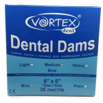 DentalDams - листи/хустинки для кофердаму, середні сині м'ятні