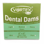 DentalDams - листи/хустинки для кофердаму, товсті зелені м'ятні