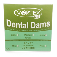 DentalDams - sheets / handkerchiefs for rubber dam, thick green mint