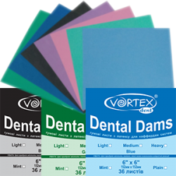 DentalDams - листи/хустинки для кофердаму, середні зелені м'ятні