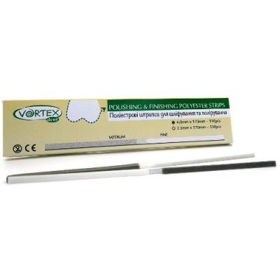 Abrasive plastic strips for grinding and polishing, gray-white, medium-fine, 4 * 170 mm, 150 pieces